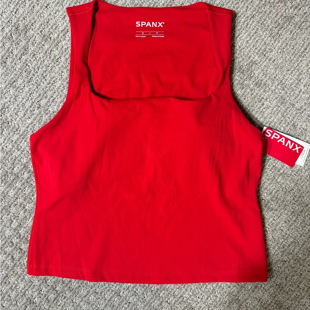SPANX Bold Red Shelf Tank Top size Medium